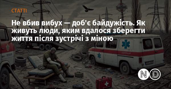 Не вибух знищує, а байдужість доводить до загибелі. Яким чином живуть ті, хто зміг вижити після зустрічі з мінами?