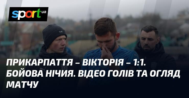 Прикарпаття та Вікторія завершили матч внічию 1:1. Напружена гра закінчилась бойовим результатом. Дивіться відео з голами та огляд зустрічі.